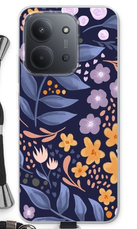 Flowers with blue leaves