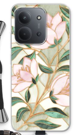 Orange stained glass flower