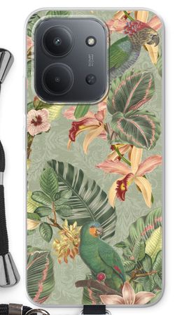 Tropical jungle parrot