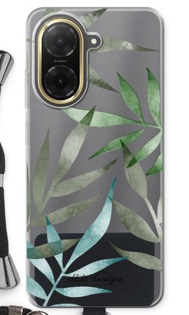 Tropical watercolor leaves