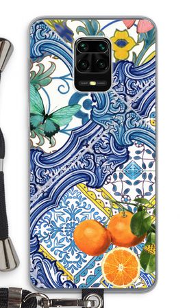 Blue tiles and oranges