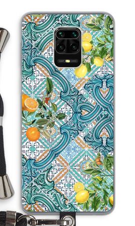 Blue tiles, lemons and oranges