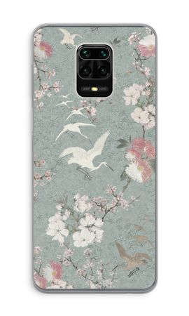 Japanese crane birds blossom