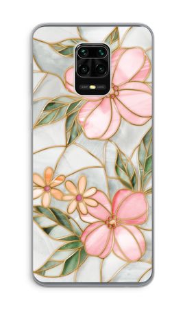 Orange stained glass flower