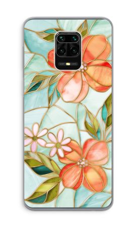 Orange stained glass flower