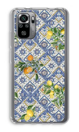 Blue tiles, lemons and oranges - small