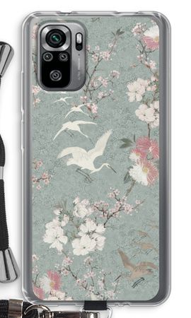Japanese crane birds blossom
