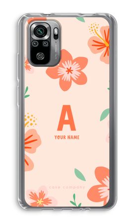 Tropical Pink Flowers Monogram