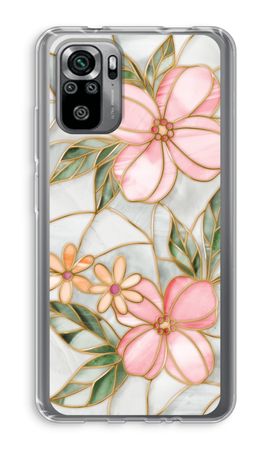 Orange stained glass flower