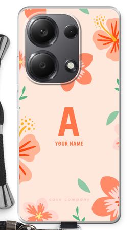 Tropical Pink Flowers Monogram