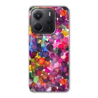 Overlappende waterverfstippen