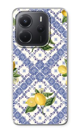 Blue tiles and lemons