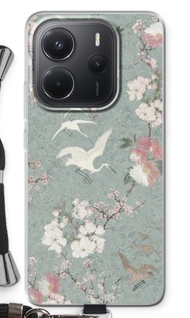 Japanese crane birds blossom