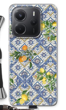 Blue tiles, lemons and oranges - small