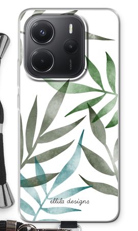 Tropical watercolor leaves