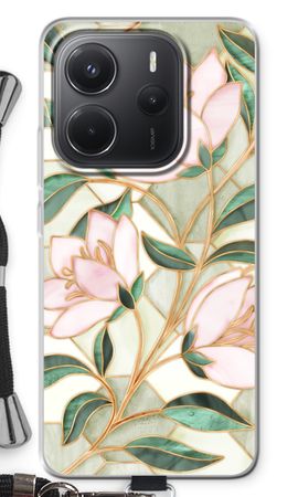 Orange stained glass flower