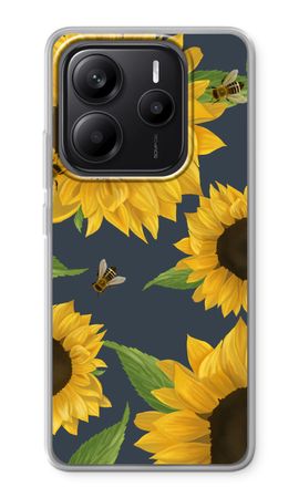Sunflower and bees
