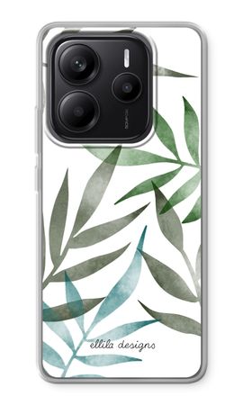 Tropical watercolor leaves