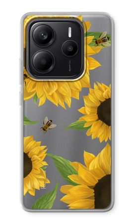 Sunflower and bees