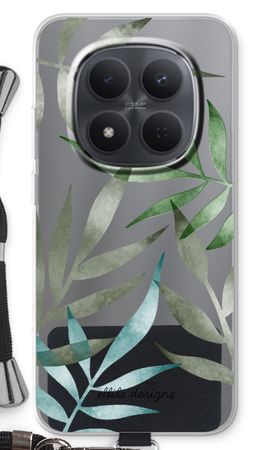 Tropical watercolor leaves