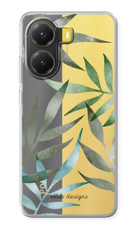 Tropical watercolor leaves