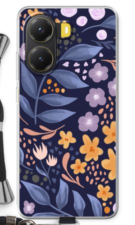 Flowers with blue leaves