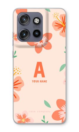 Tropical Pink Flowers Monogram