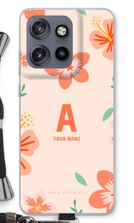 Tropical Pink Flowers Monogram