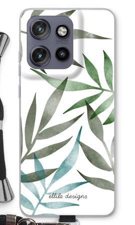 Tropical watercolor leaves