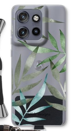 Tropical watercolor leaves