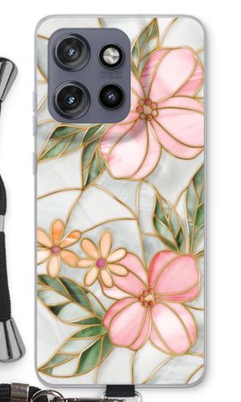 Orange stained glass flower