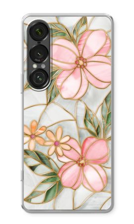 Oranje glas in lood bloem