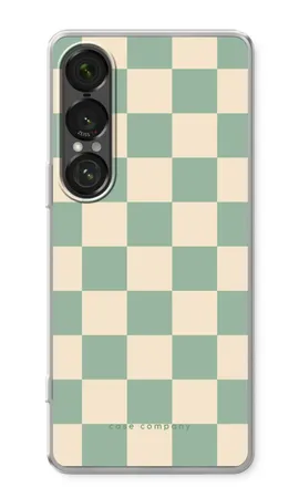Checkered Mint, Sony Xperia 1 VII soft hoesje
