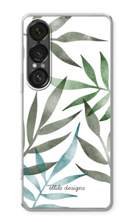 Tropical watercolor leaves