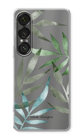 Tropical watercolor leaves