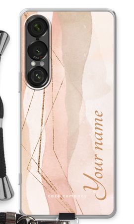 Gold Lines Namecase - Blush