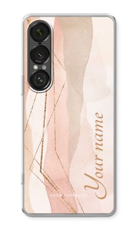 Gold Lines Namecase - Blush