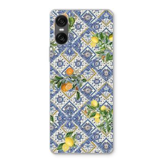 Blue tiles, lemons and oranges - small