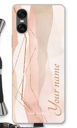 Gold Lines Namecase - Blush