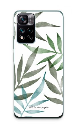 Tropical watercolor leaves