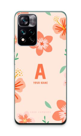 Tropical Pink Flowers Monogram