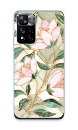 Orange stained glass flower