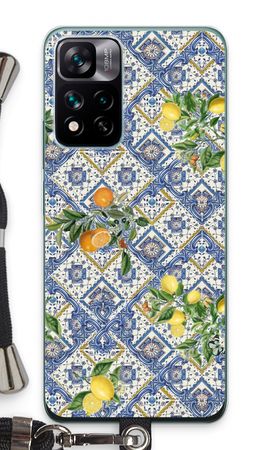 Blue tiles, lemons and oranges - small