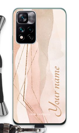 Gold Lines Namecase - Blush