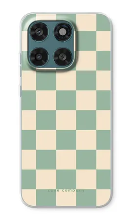 Checkered Mint, Motorola Moto G67 mīksts vāciņš