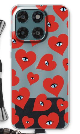 Red heart eyes