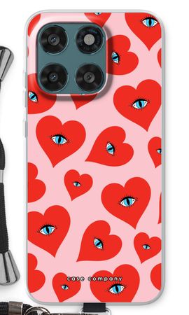 Red heart eyes
