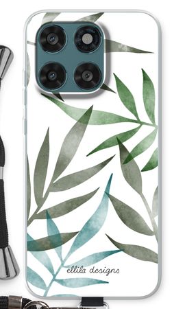 Tropical watercolor leaves