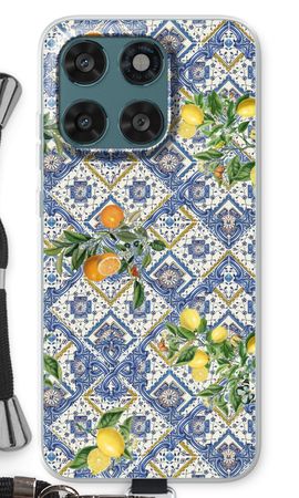 Azulejos azules, limones y naranjas - pequeños