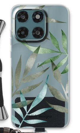 Tropical watercolor leaves